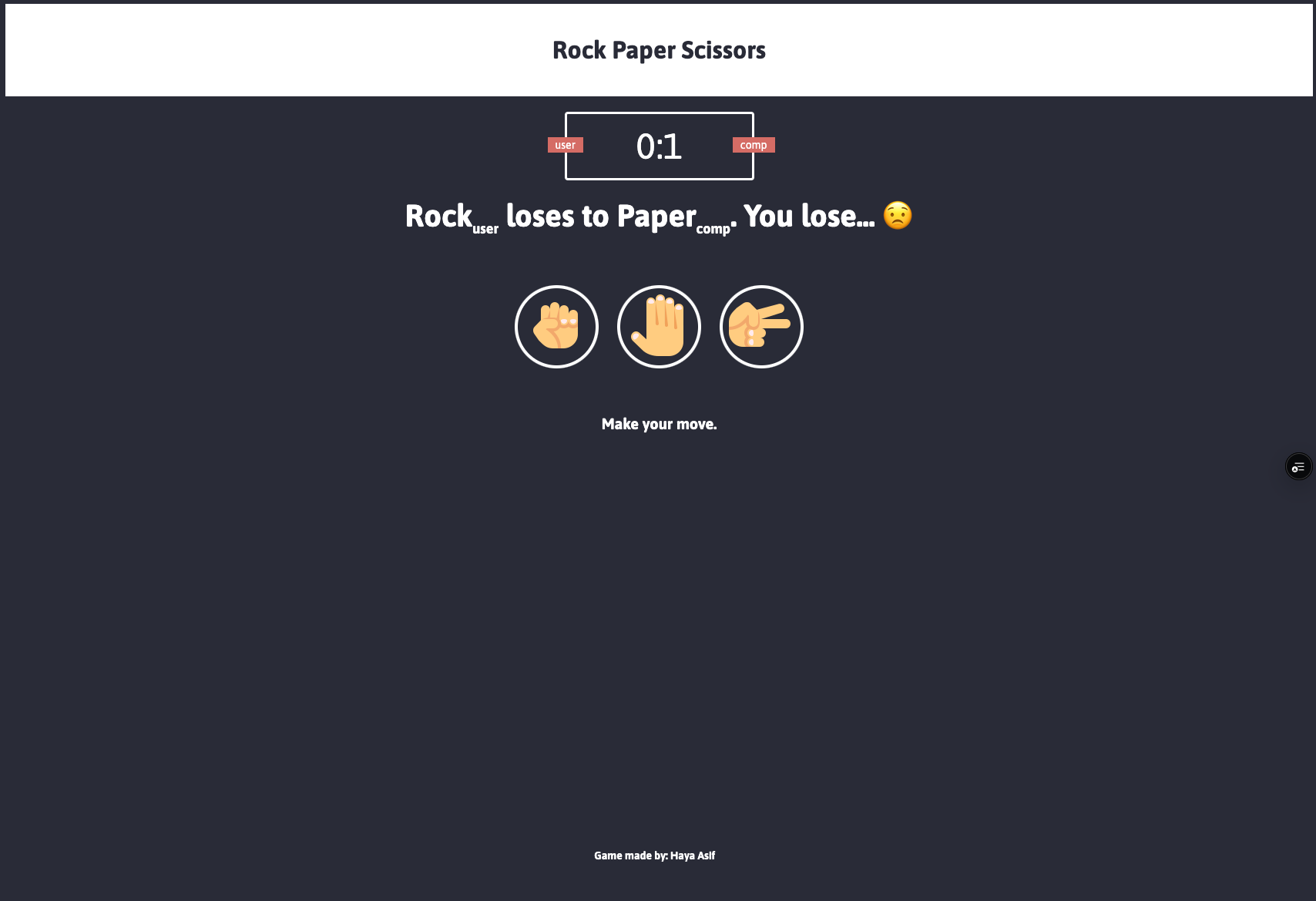 rock paper scissors